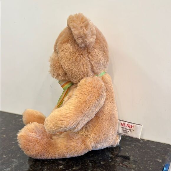 Gund Brown and Yellow Stuffed Teddy Bear. Isabella-Just Because. Size 10” - Picture 3 of 8